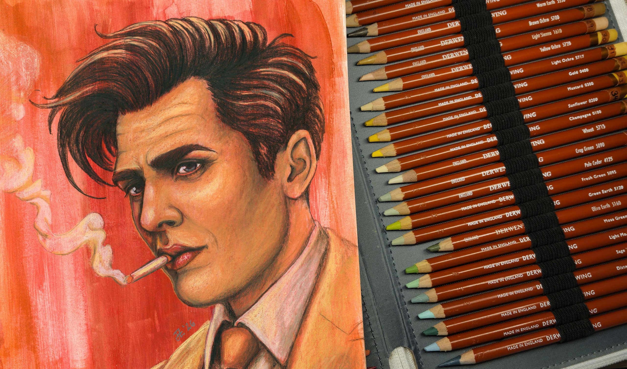 Caradoc Beddow (Derwent Drawing on Vinyl Paint)